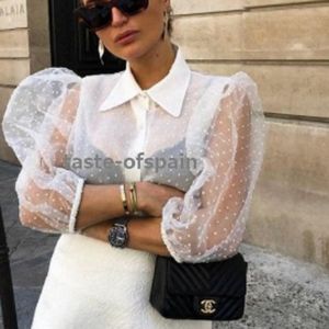 Zara white open back mesh ballon sleeves Small